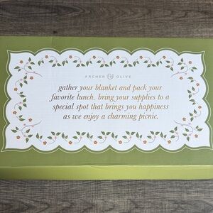 Archer & Olive Green Picnic Journal Box